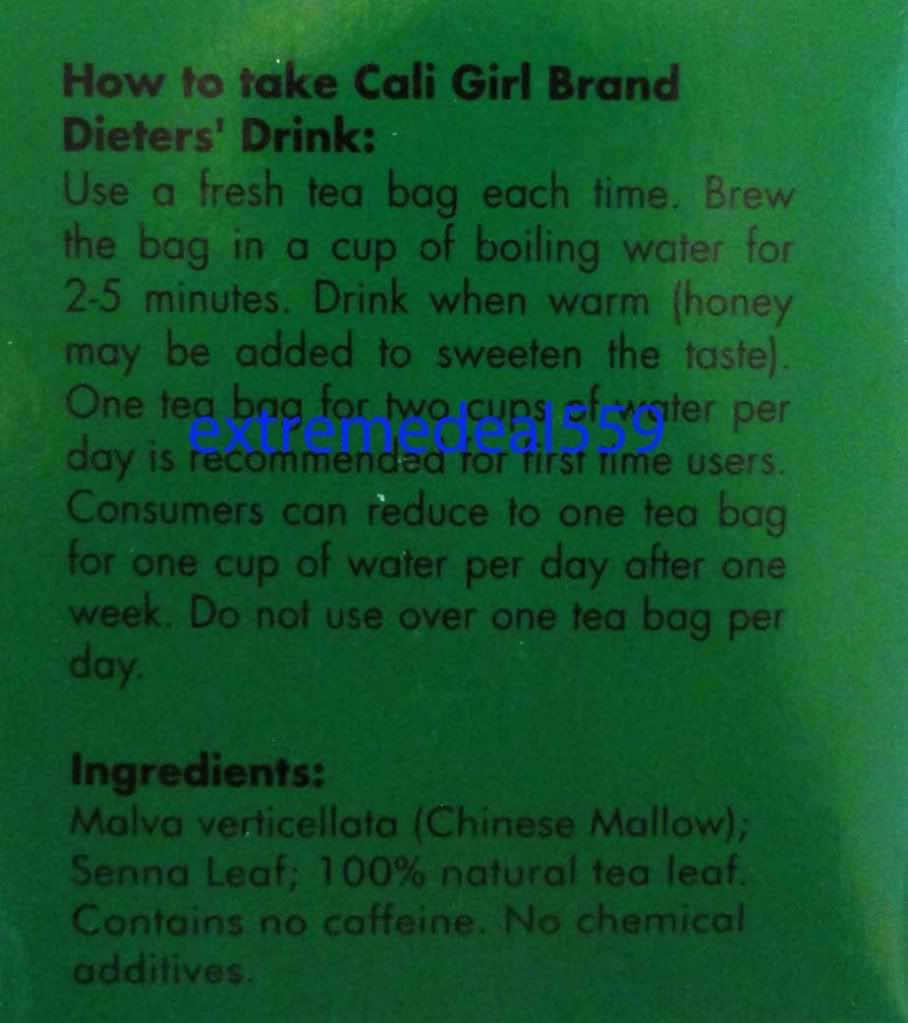 6 Boxes Cali Girl Brand Dieters Drink Tea 72 Bags Diet Tea Brand New Ebay 6907