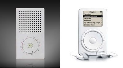 Braun T3 ραδιόφωνο τσέπης και Apple iPod