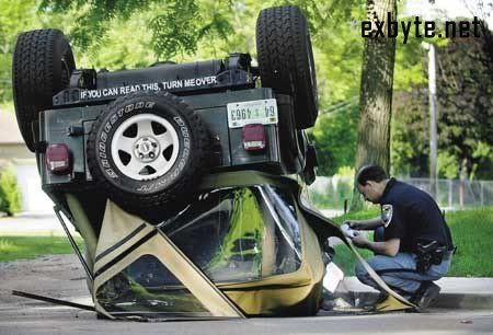 quotes about upside down. (upside down on top of a Jeep