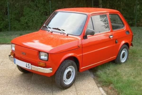 It was a FIAT 126 in Red and got it for 250 full MOT and 6 months Tax I was