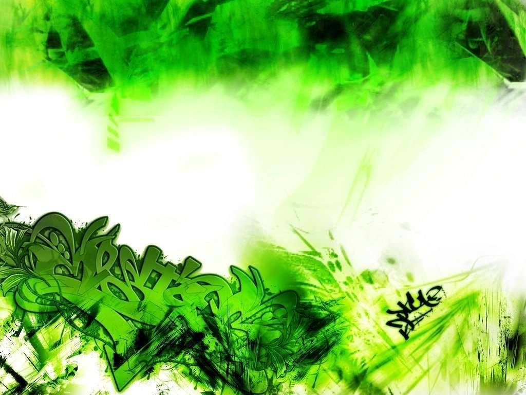 green graffiti background