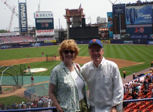 Joe Donohue and his wife, with the Apple in the background.  June 3, 2007.  Photo courtesy of Joe Donohue