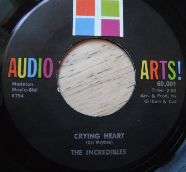 the incredibles,crying heart,7",northern soul,radio,45's,vinyl
