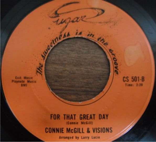 connie mcgill,visions,soul,doo wop,great day,7",vinyl