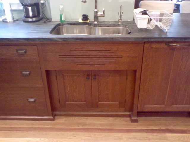 recessed sink base