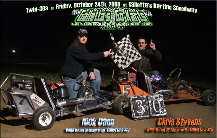 Nick Dann &amp; Chris Stevens win the Twin 30s at Galletta's on 10/24/2008