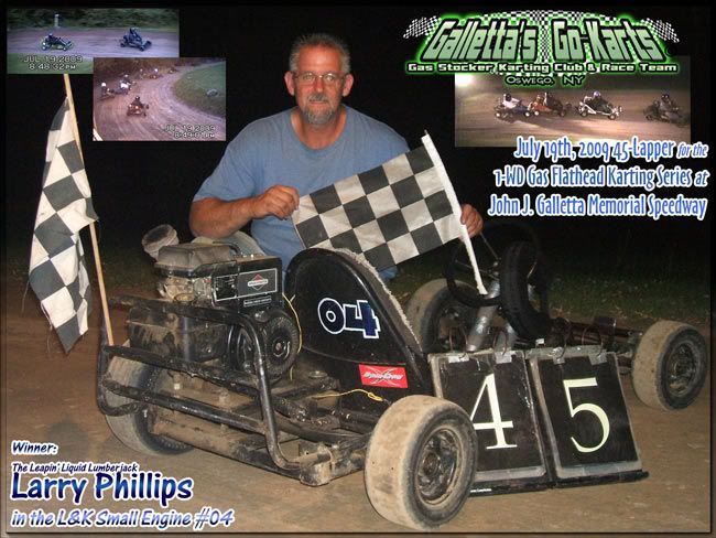 7/19/2009,Larry Phillips,Winner,Galletta'sOswego Dirt Karting,Oswego Dirt Karting