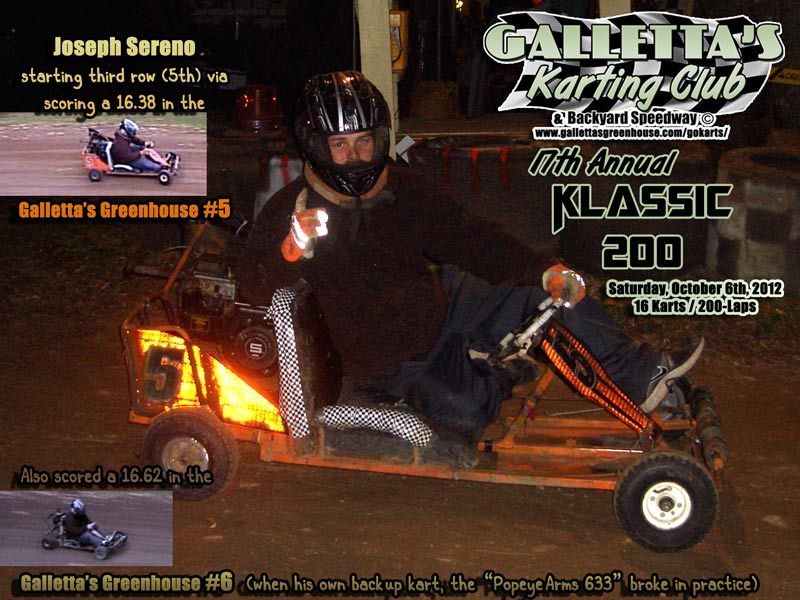 Joe Sereno - Oswego's 200-Lap Karting Klassic at Galletta's Greenhouse 2012