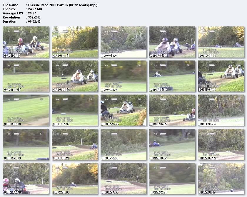 Captures from our 2003 Galletta's Kart Klassic DVD!