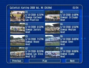 Galletta Kart Club 2008 DVD Vol. 6 DVD Menu