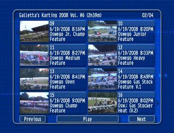 Galletta Kart Club 2008 DVD Vol. 6 DVD Menu