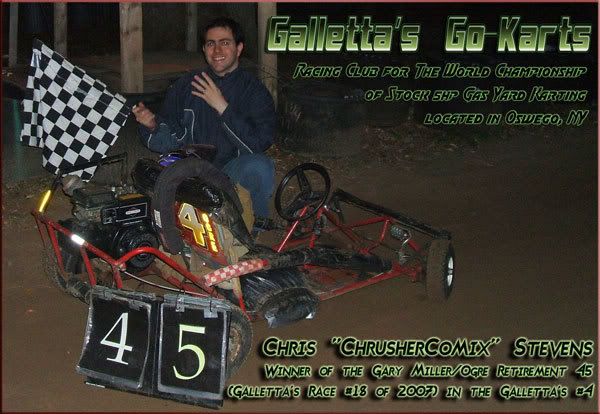 Chris Chrusher wins the 11/4/2007 event!
