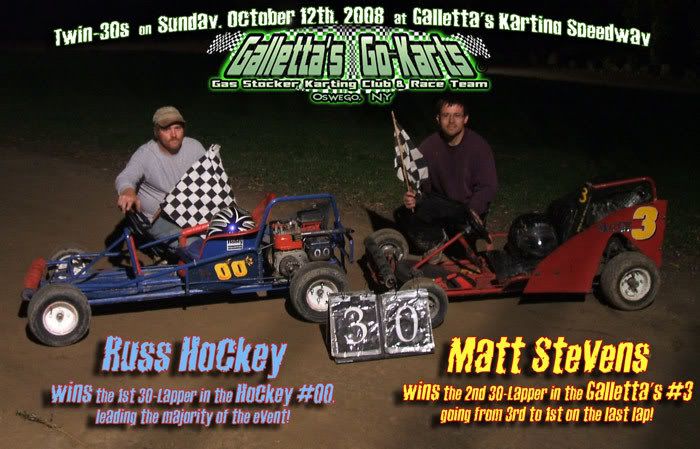 Russ Hockey & Matt Stevens win the Twin-30s on 10/12/2008