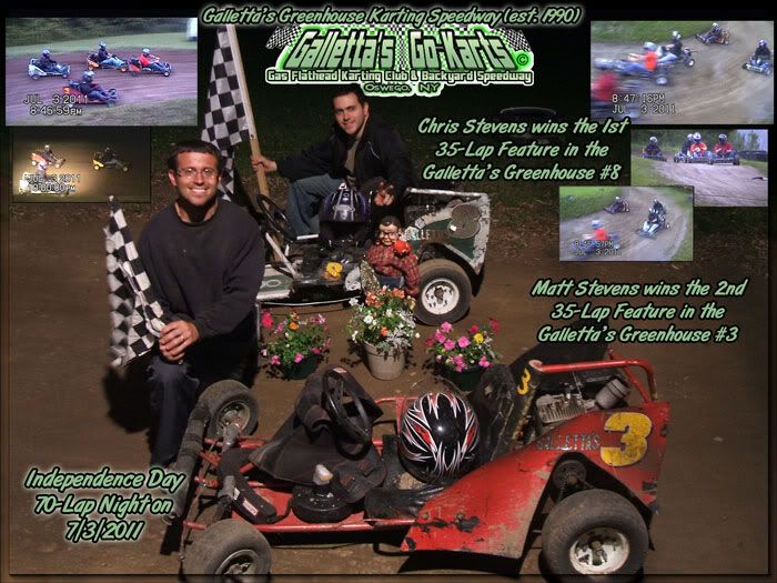 The Founding Bros. of the Galletta's Karting Club - Chris & Matt Stevens take the Twin--35s on 7/3/2011!