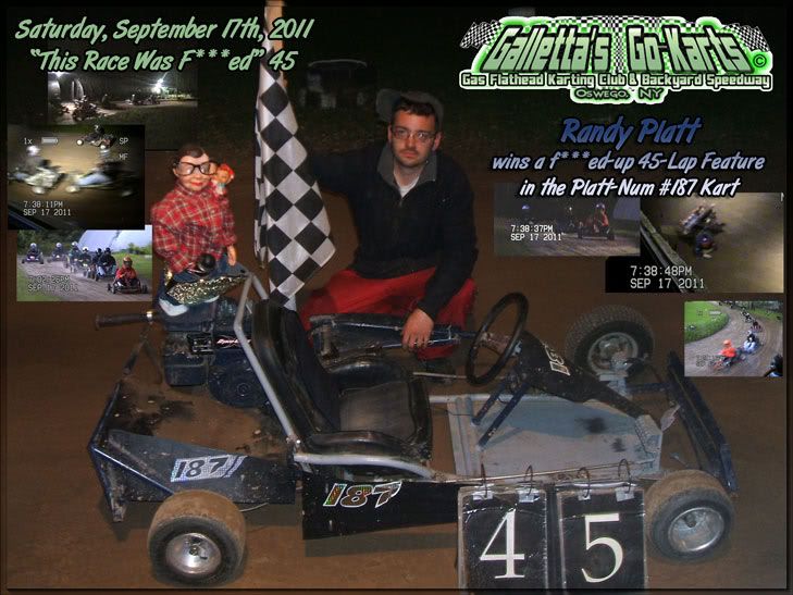 Randy Platt takes his Platt-Num #187 into Victory Lane on 9/17/2011!