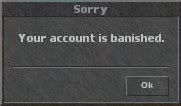 Your account is banished