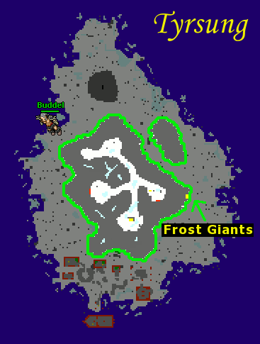 Jotunar, onde tem Frost Giants em Tyrsung