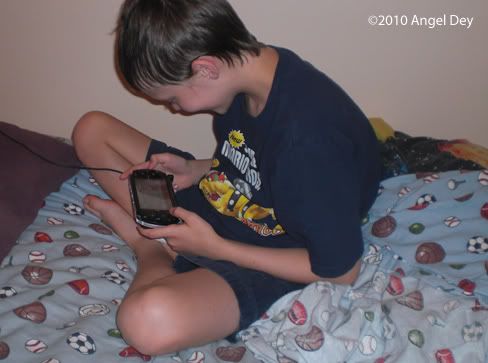 Nick with his new PSP.