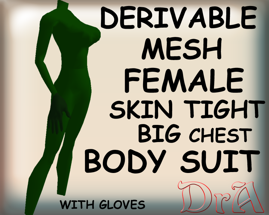 DrA Female Skin Tight Big Chest Body Suit Mesh