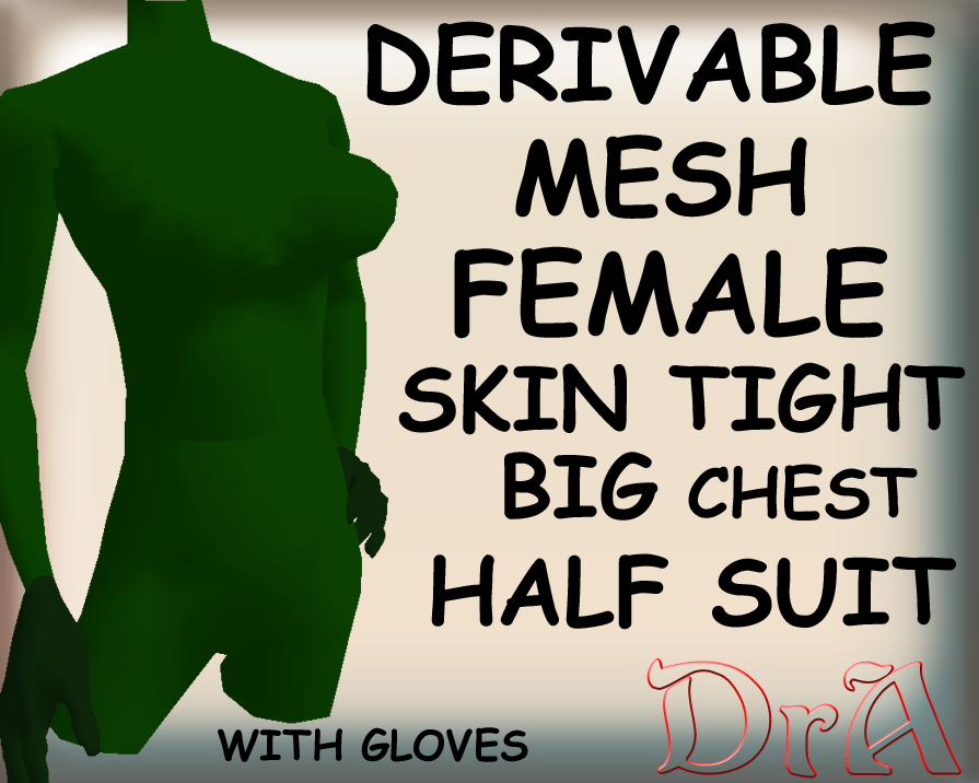 DrA Female Skin Tight Big Chest Body Suit Mesh