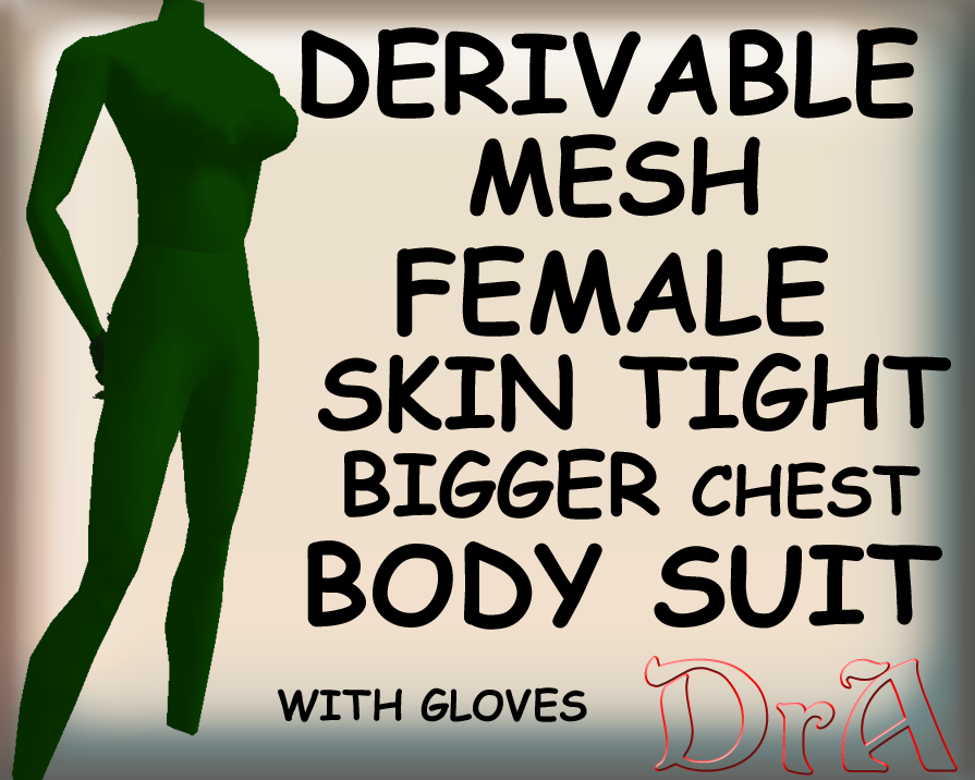 DrA Female Skin Tight Bigger Chest Body Suit Mesh