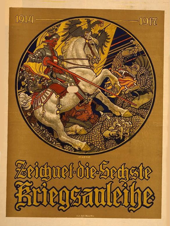 1st World War Posters. Poster showing a knight on
