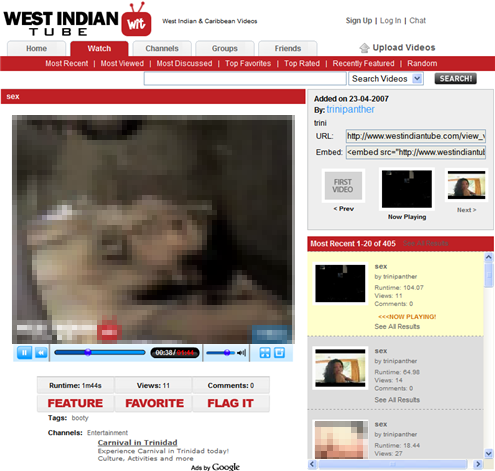 WestIndianTube YouTube or YouPorn