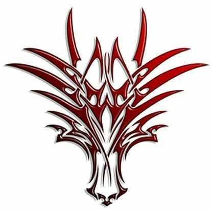 Red Wolf Head Tribal Tattoo Design. wolf_head_tattoo