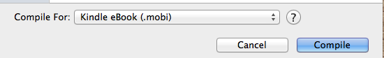 Kindle Scrivener Compile