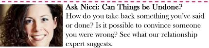 Ask Nicci: Can Things be Undone?