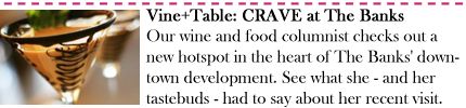 Vine+Table: Discover CRAVE at The Banks