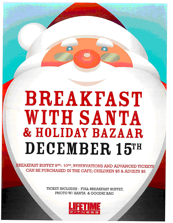 Holiday Bazaar & Breakfast with Santa flier