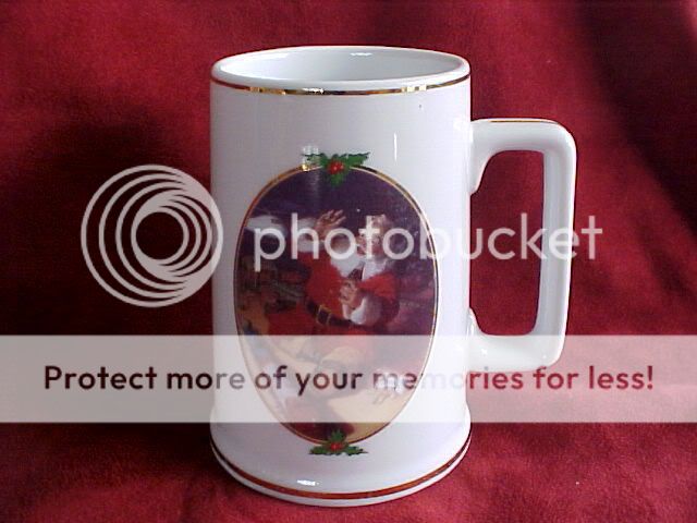 This is a 1996 Collector Edition Seasons Greetings Santa mug. It is 