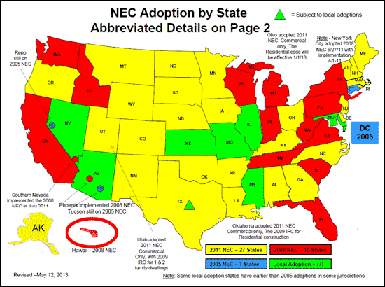 What NEC edition is current in your state? | Electrician Talk